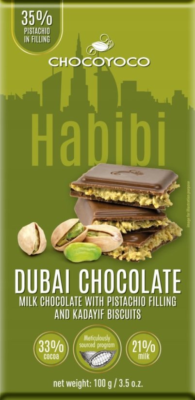 Dubajská čokoláda HABIBI 100g - mléčná